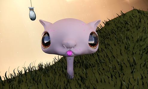 Modern Cat Cartoon Cat Fish 3d model