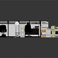 Modern Office Interior Design With Desk Chair Partition Filing Cabinet And Computer