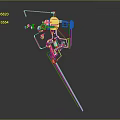 Colorful Space Exploration Robotic Device With Mechanical Arms Sensors And Framework