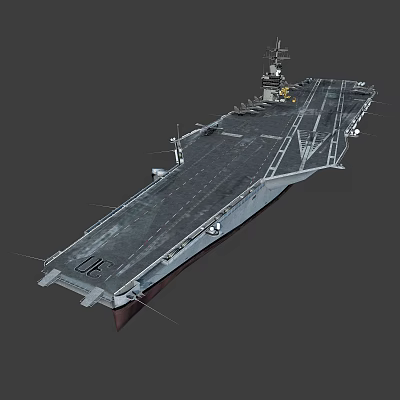 Modern aircraft carrier USS Nimitz 3d model