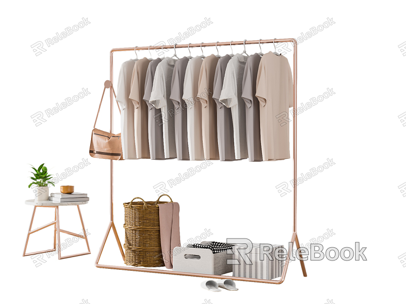 Nordic Clothes Hanger Metal Coat Rack model