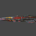 Sci-Fi Destroyer Exploration Battleship 3d model