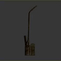 Traditional Wooden Daily Living Tool With Long Handle And Bucket Shaped Base