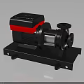 Black Red Industrial Water Pump With Motor Housing And Stable Metal Base