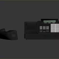 Classic Black Landline Phone With Keypad Display Screen Base And Detachable Handset