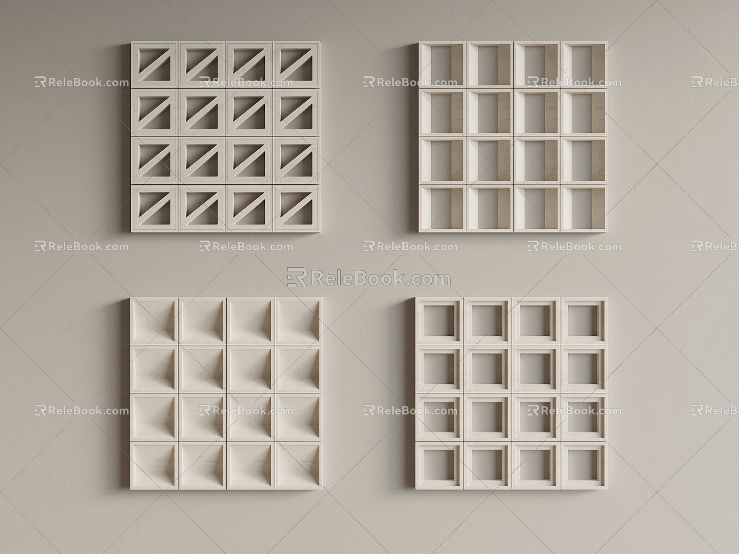 Modern cement brick 3d model