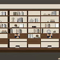 Modern Wooden Multi tiered Bookcase With Open Shelves Books And Decorative Items