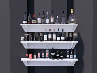 Modern Wall Shelf Storage Rack 3d model