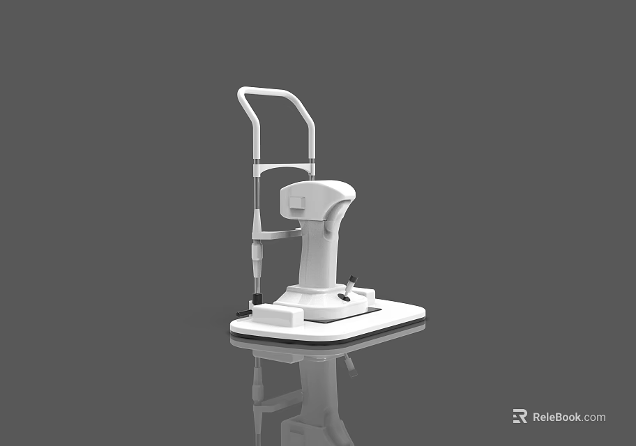Sleek White Medical Device With Support Handle And Stable Base For Clinical Use 3d model 