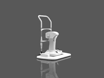 Sleek White Medical Device With Support Handle And Stable Base For Clinical Use 3d model
