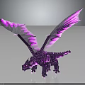 Purple Mythical Dragon Creature With Iridescent Wings And Scales In Fantasy Art