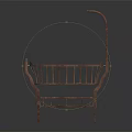 Classic Wooden Baby Crib With Curved Railings And Rocking Stand Design
