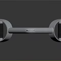 Metal Heavy Duty Support Bracket With Curved Ends And Black Rubber Pads