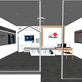 5G Smart Home Digital Store Showcasing Smartphones On Display Counter And Screens