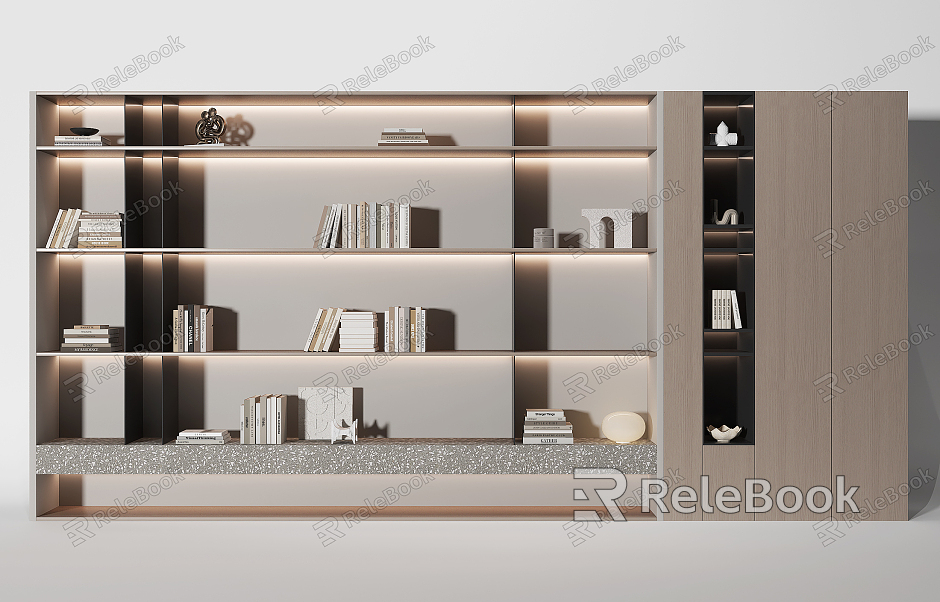 Modern Bookcase Decorative Cabinet model