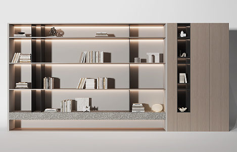 Modern Bookcase Decorative Cabinet 3d model