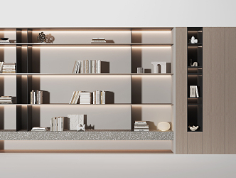 Modern Bookcase Decorative Cabinet 3d model