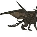 Detailed Grey Mythical Dragon Figure With Winged Body And Sharp Claws