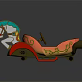 Colorful Carousel Amusement Ride Seat With Horse Figures And Vibrant Decorations