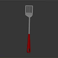 Stainless Steel Kitchen Spatula With Red Handle For Cooking Appliances