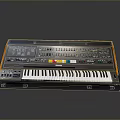 Household Electronic Keyboard With Transparent Case Orange Trim And Control Buttons