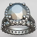 Exquisite Silver Ring Jewelry With Intricate Filigree Design And Decorative Details