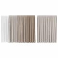 Luxurious Layered Curtains In Beige Brown And Gold Tones For Window Decoration