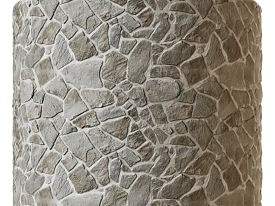 Natural Rustic Stone Structure With Irregular Textured Surface And Handcrafted Design Elements 3d model