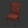 Vintage Leather Chair With Tufted Design And Wooden Legs For Interior Decor