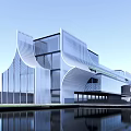 Modern Exhibition Hall Architecture 3d model