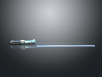 Shiny Metallic Sword With Detailed Handle And Long Sharp Blade Design 3d model