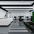 Modern Industrial Workshop With White Walls Silver Floors And Neat Machinery Arrangement