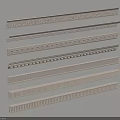 Various Decorative Gypsum Cornice Molding Designs for Interior Decoration Projects 3d model