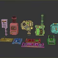 Other Various Electronic Control Consoles With Different Designs Buttons And Screens