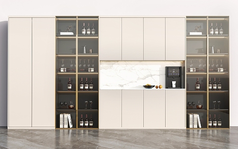 Wine Cabinet Side Wine Cabinet Side Cabinet 3d model