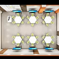 modern classroom 3d model