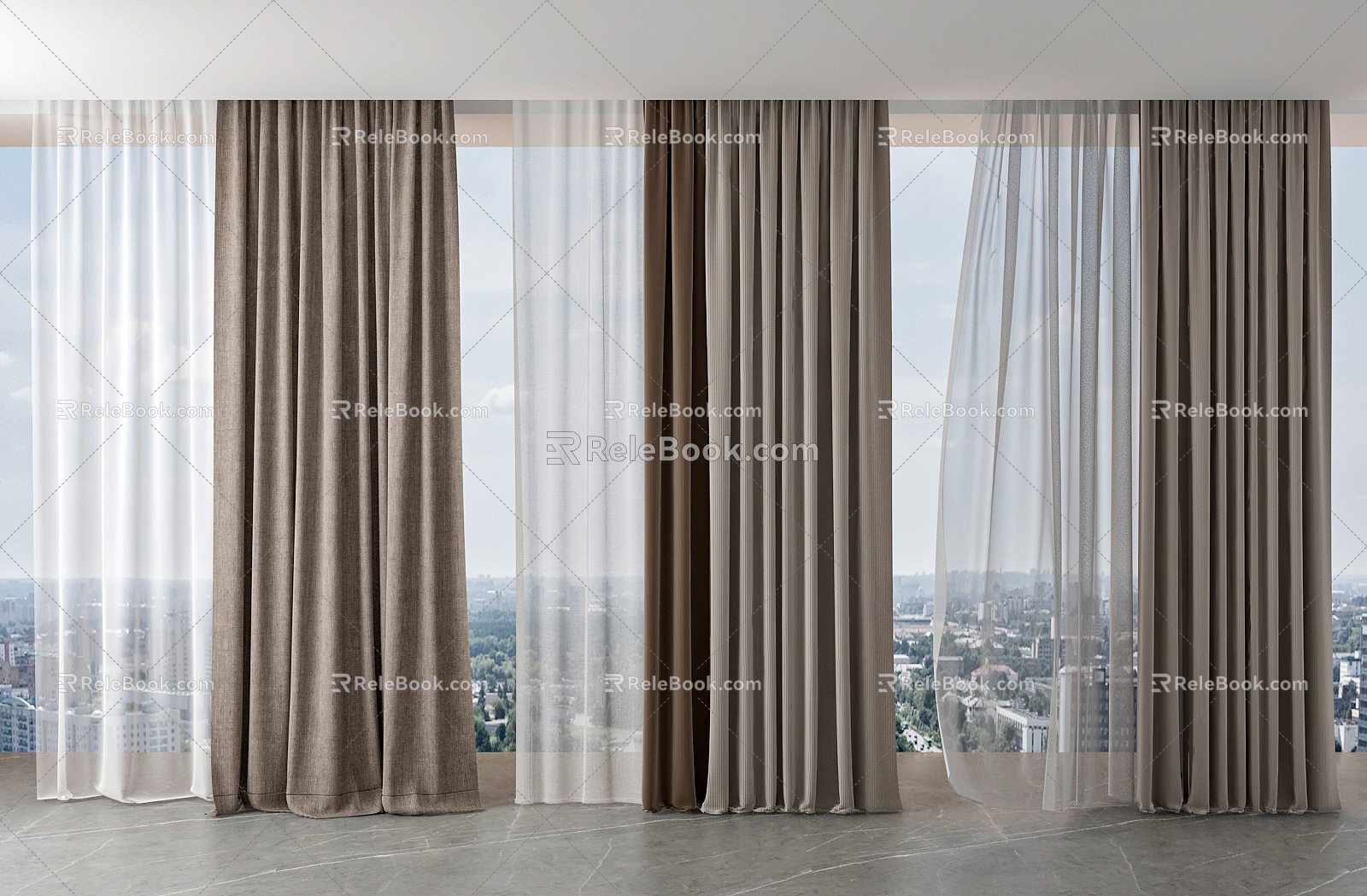 Curtain Window Screen model