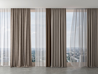 Curtain Window Screen 3d model