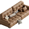 Middle-style multiplayer sofa 3d model