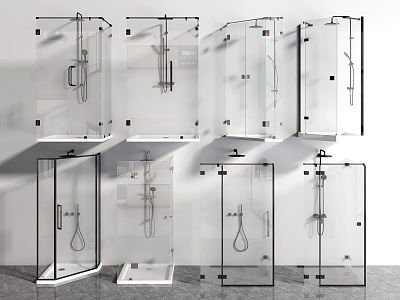 Modern shower room shower partition model