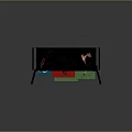 Mobile Functional Workbench With Black Countertop Colorful Drawers And Storage Compartments On Wheels