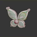 Shiny Transparent Crystal Butterfly Shaped Brooch Elegant Clothing Fashion Accessory