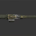 Advanced Futuristic Sci-Fi Weapon With Mechanical Structure And Metal Components