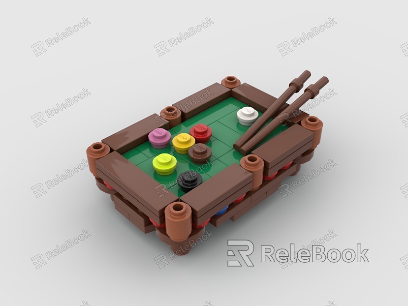 Lego toy billiards model