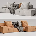 Modern corner sofa multiplayer sofa 3d model