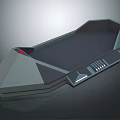 Modern Commercial Equipment With Geometric Gray Exterior Black Work Surface And Side Control Panel