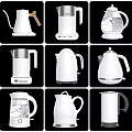 Modern Electric Kettles In Different Styles With Various Designs For Kitchen Appliances