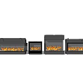 Modern Fireplace Collection Featuring Various Styles And Realistic Flame Effects 3d model