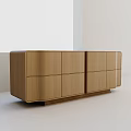 Modern Wooden TV Cabinet With Smooth Design And Storage Doors For Home Living