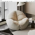 Modern Lazy Sofa Single Sofa 3d model